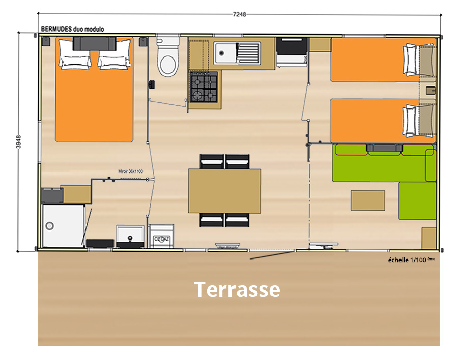 Mobil-home 2 chambres Oléron